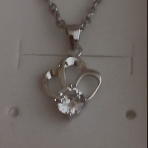 Sterling Silver Crown Pendant Necklace